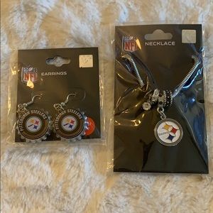 Brand new! Pittsburgh Steelers necklace & earrings